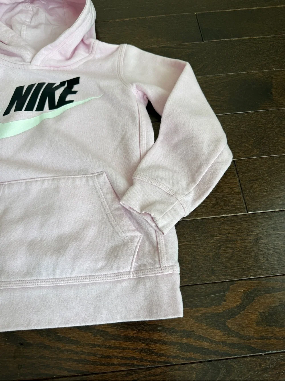 Nike Kids Pink Hoodie with Swoosh Logo